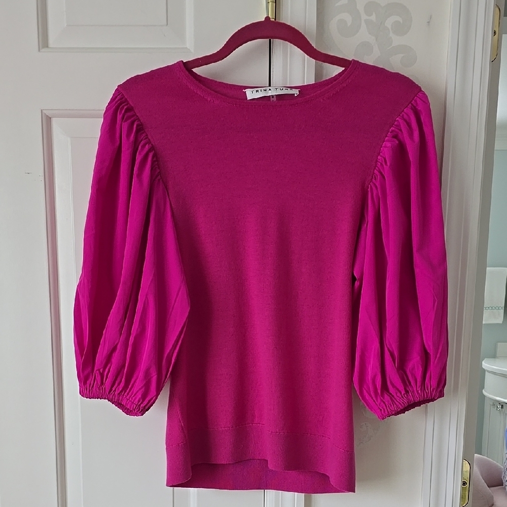 🩷 TRINA TURK PINK BLOUSE, M